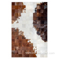 Luxury cowhide leather Patchwork Carpet